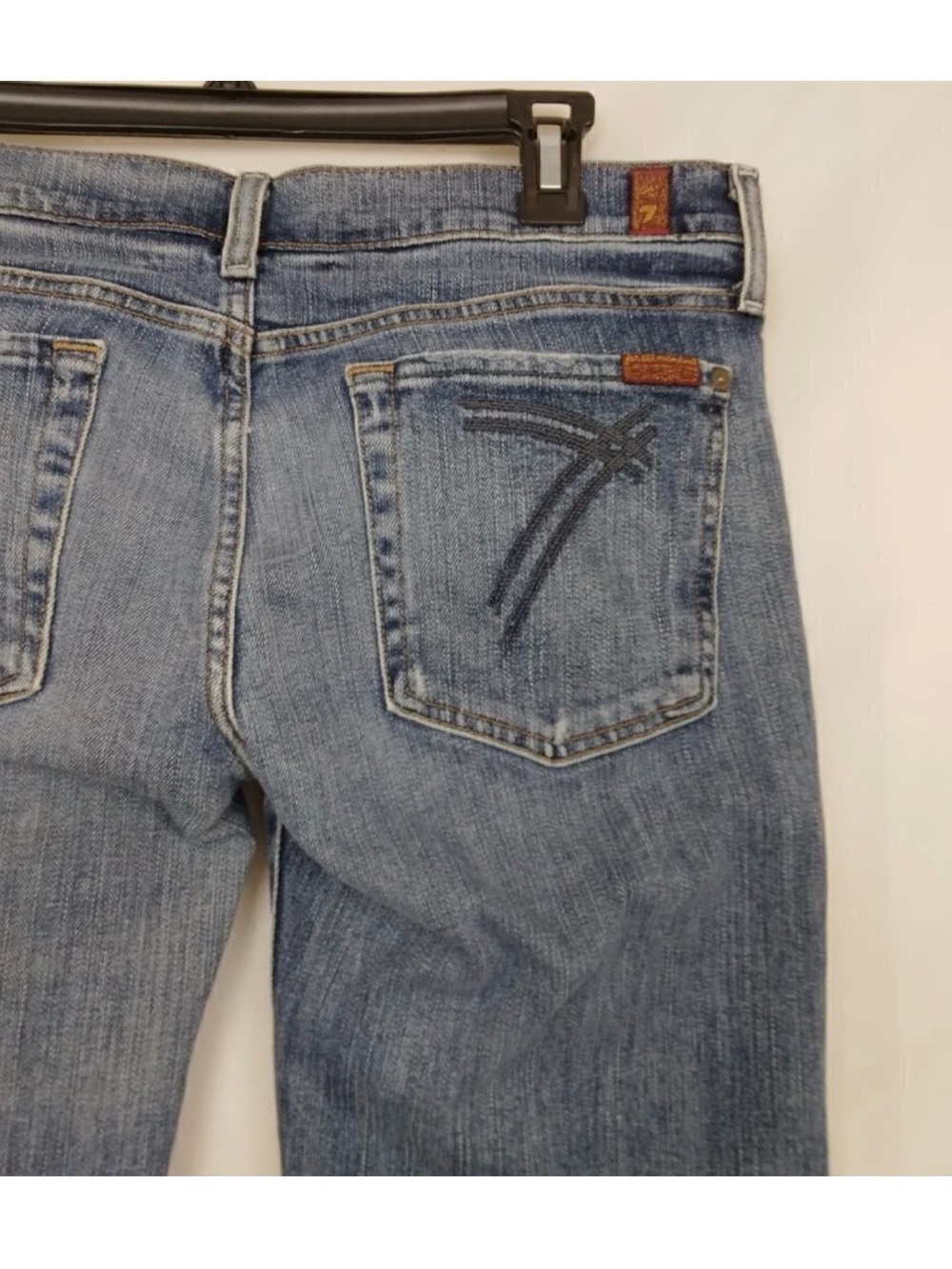 7FAM | Cropped Dojo Distressed Jeans | Size 32 - Picture 7 of 9